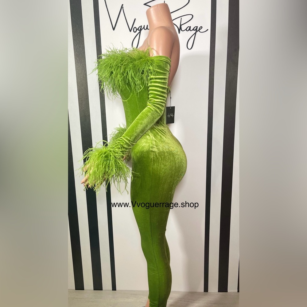 FEATHERED JUMPSUIT - Picture 3 of 5